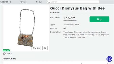 How to Get the Roblox Gucci Dionysus Bag 